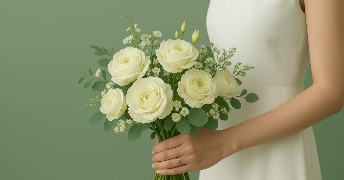 Fresh Flower Bridal Hand Bouquet by Jardin Eden