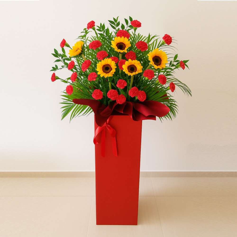 Business Grand Opening Flower Stand - Sunbrust Success SS01 by Jardin Eden Flowers & Aromatique