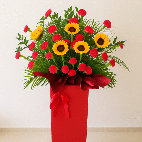 Business Grand Opening Flower Stand - Sunbrust Success SS01 by Jardin Eden Flowers & Aromatique