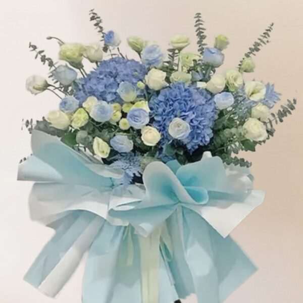 Business Grand Opening Flower Stand - Azure Bloom AB01 by Jardin Eden Flowers & Aromatique