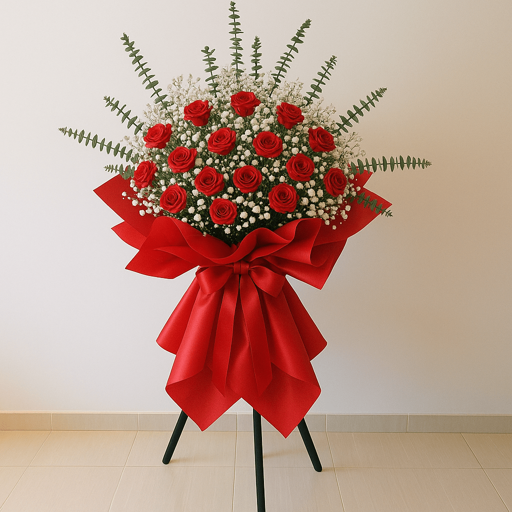 Business Grand Opening Flower Stand - Fortune Flame FF01 by Jardin Eden Flowers & Aromatique