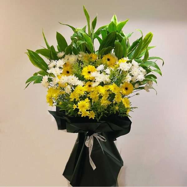 Condolence Sympathy Funeral Flower Stand Singapore - Eternal Light ET01 by Jardin Eden Flowers & Aromatique
