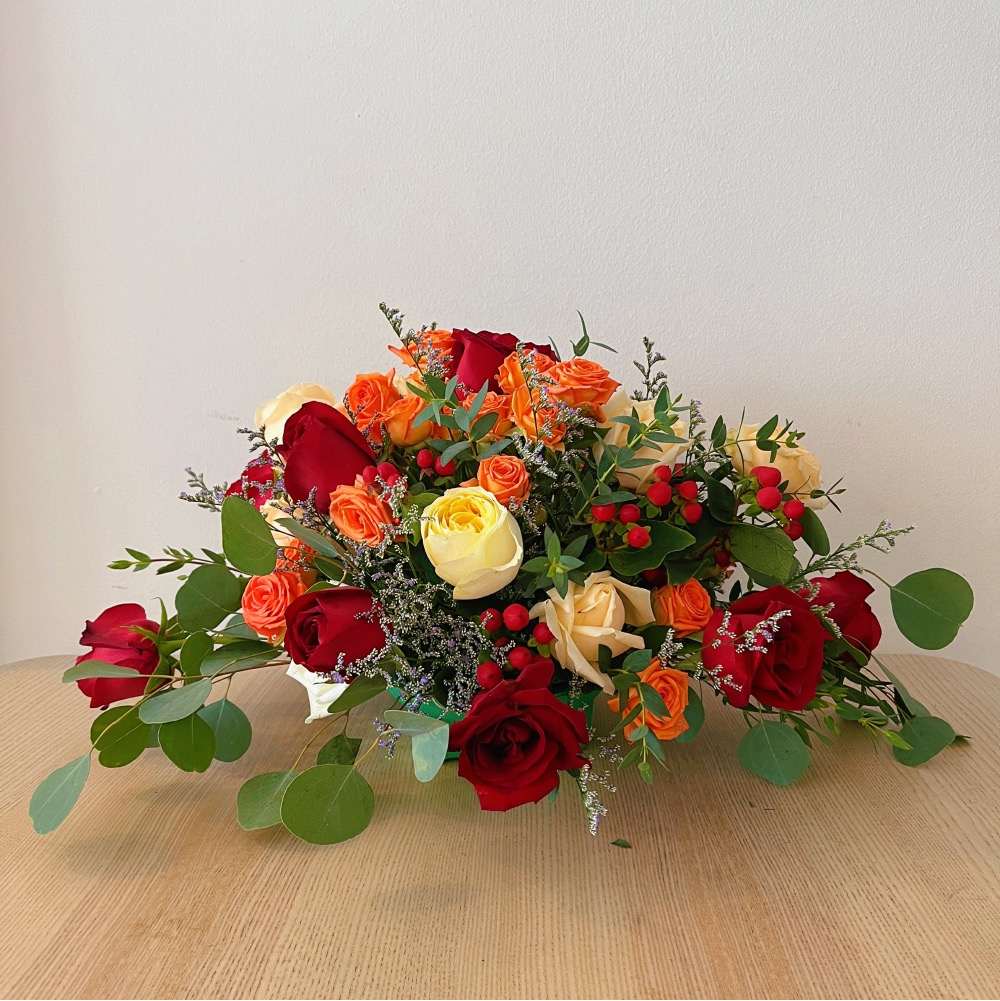 Table Flower Arrangement - Warmth of Love TF05 by Jardin Eden Flowers & Aromatique
