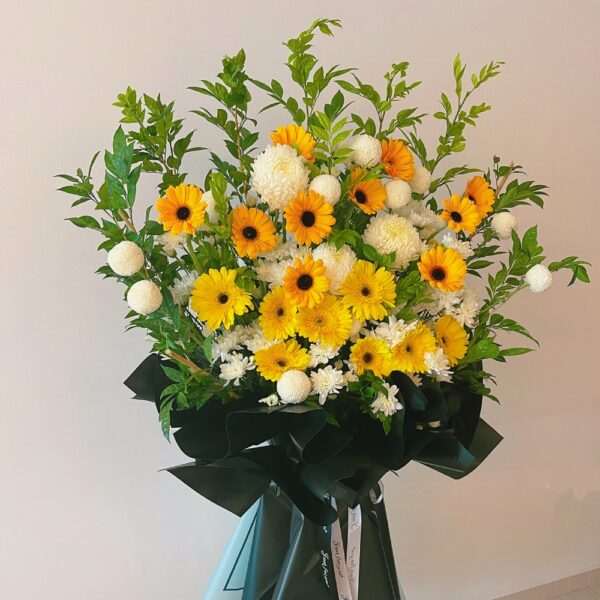 Condolence Sympathy Funeral Flower Stand Singapore - Eternal Light ET02 by Jardin Eden Flowers & Aromatique
