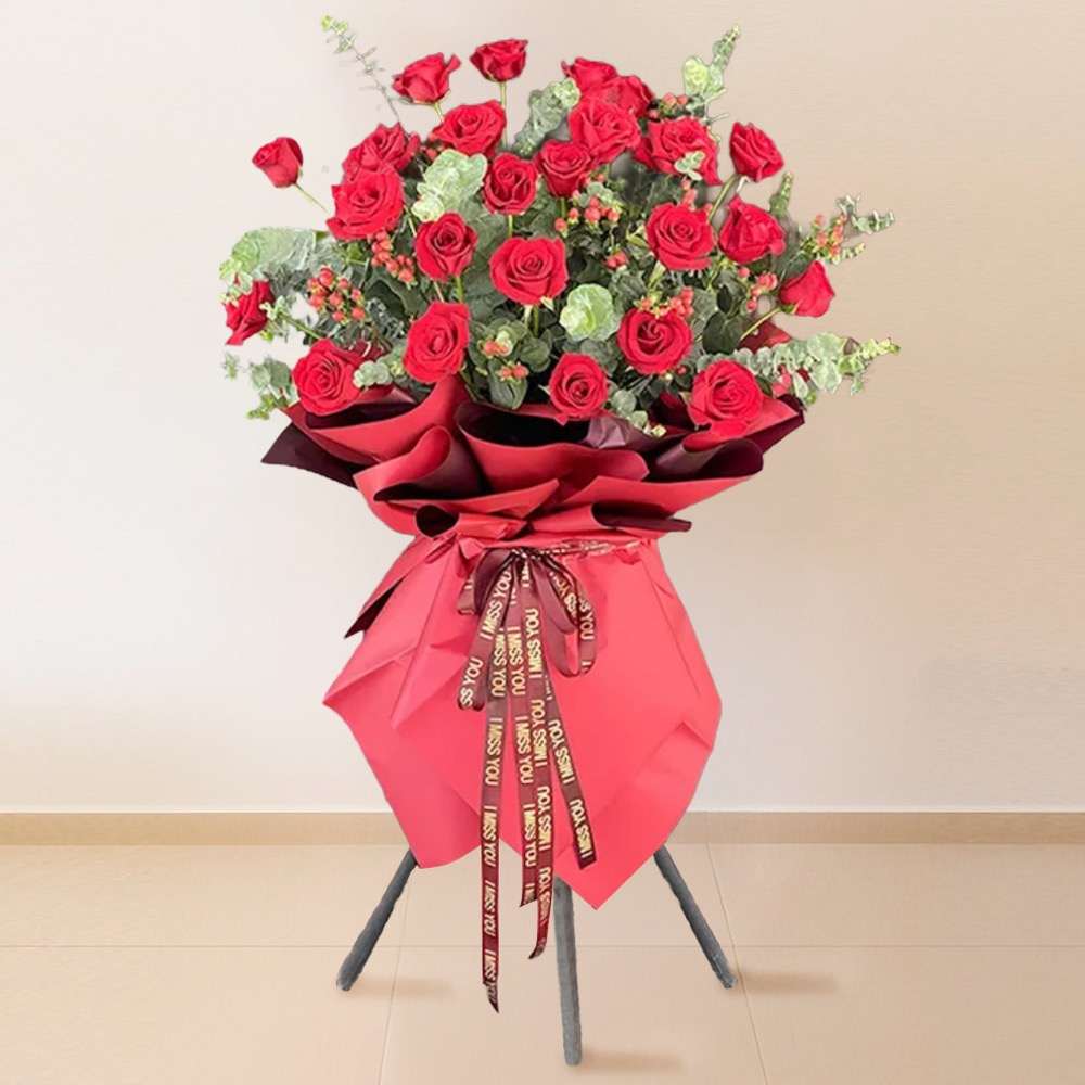 Business Grand Opening Flower Stand - Radiant Prosperity RP02 by Jardin Eden Flowers & Aromatique