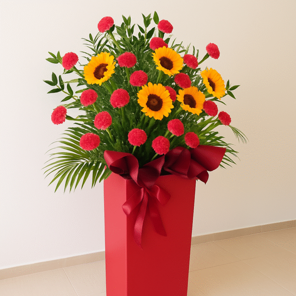 Business Grand Opening Flower Stand - Sunbrust Success SS01 by Jardin Eden Flowers & Aromatique