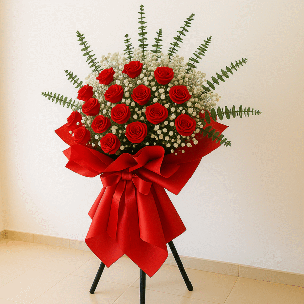 Business Grand Opening Flower Stand - Fortune Flame FF01 by Jardin Eden Flowers & Aromatique